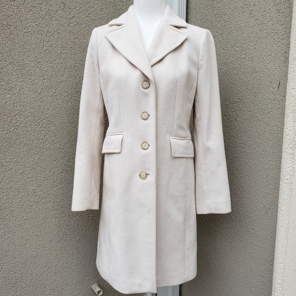 long winter white wool coat